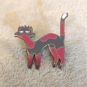 #179 Black and Red Cat Enamel Pin